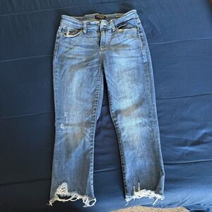 Distressed Blue Jeans